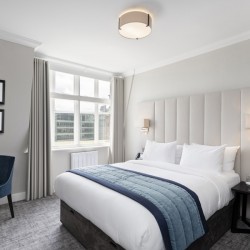 bedroom with work desk, The Executive Residences, Tower Hill, London EC3