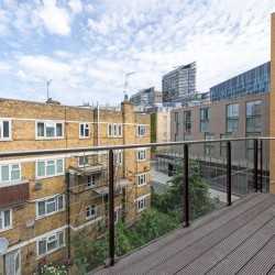 balcony overlooking the area, Southbank Apartments, Southwark, London SE1