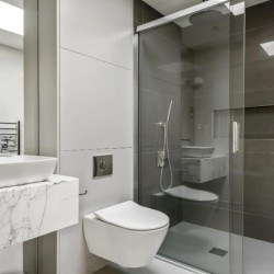 shower room with sink, toilet, West End Apartments, Holborn, London W1C